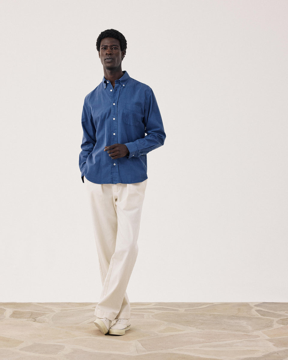 Chemise Homme en Tencel & Coton Bleu Denim Pitt - Image alternative