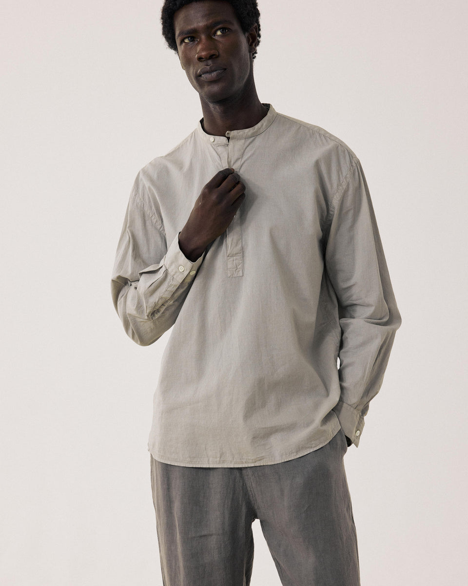 Chemise Homme en Voile de Coton Vert Sauge Faldo - Image principale