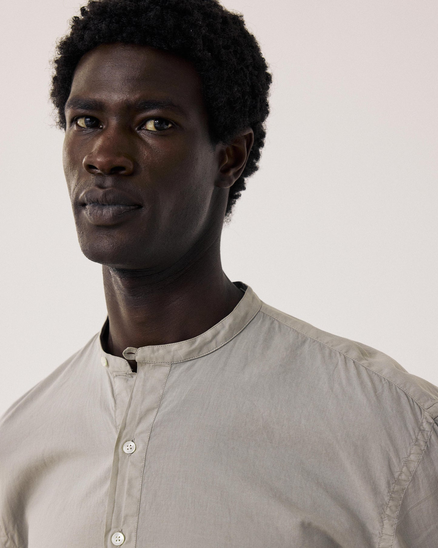 Chemise Homme en Voile de Coton Vert Sauge Faldo