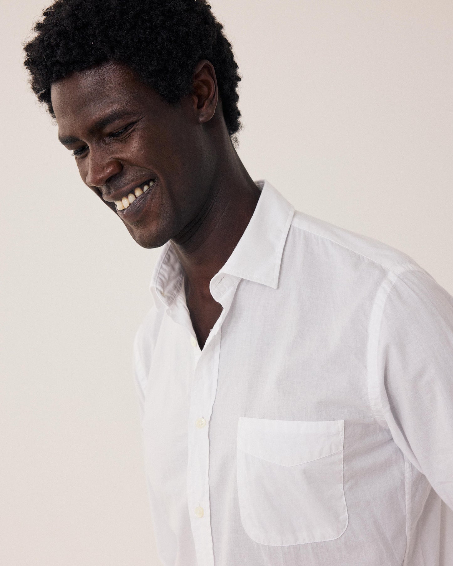 Chemise Homme en Voile de Coton Blanc Storm