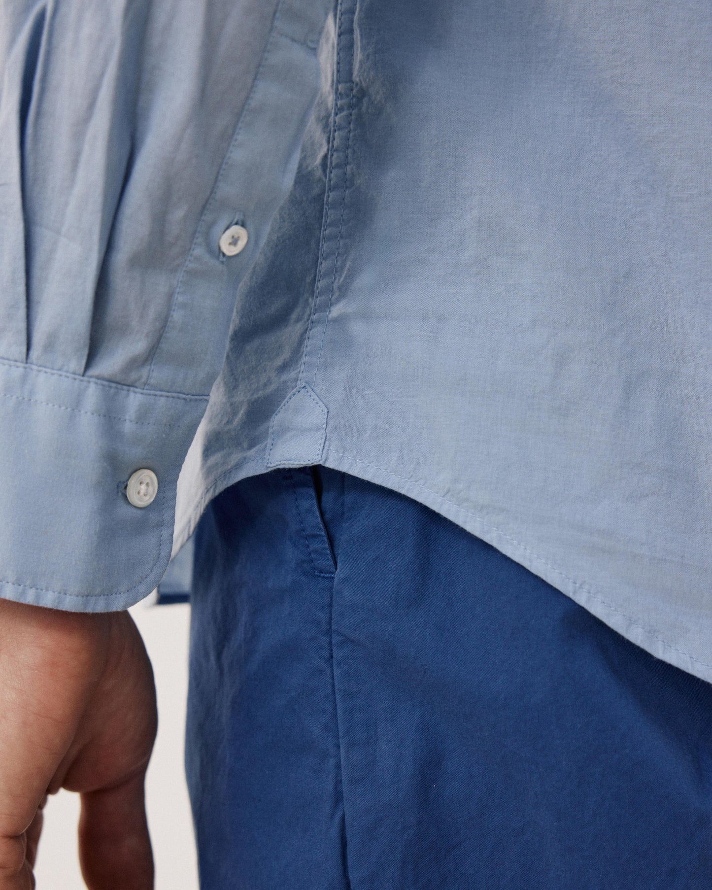 Camisa de hombre en Voile De Algodón azul claro Storm BF09002-64