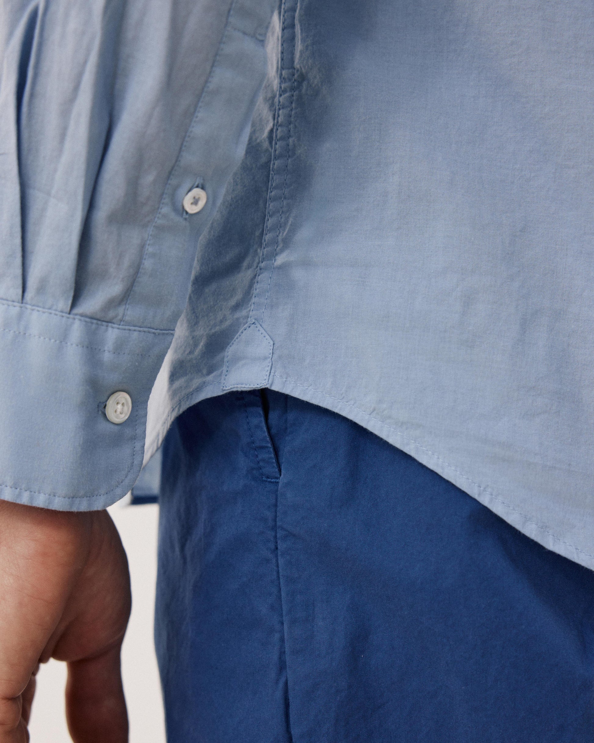 Camisa de hombre en Voile De Algodón azul claro Storm BF09002-64