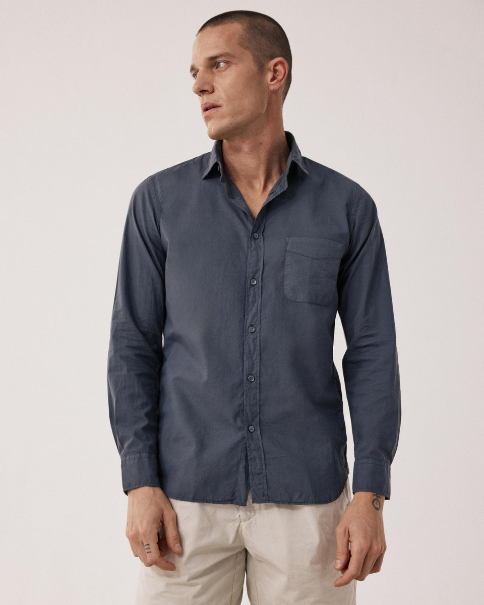 Chemise Homme en Voile de Coton Carbone Storm - Image principale