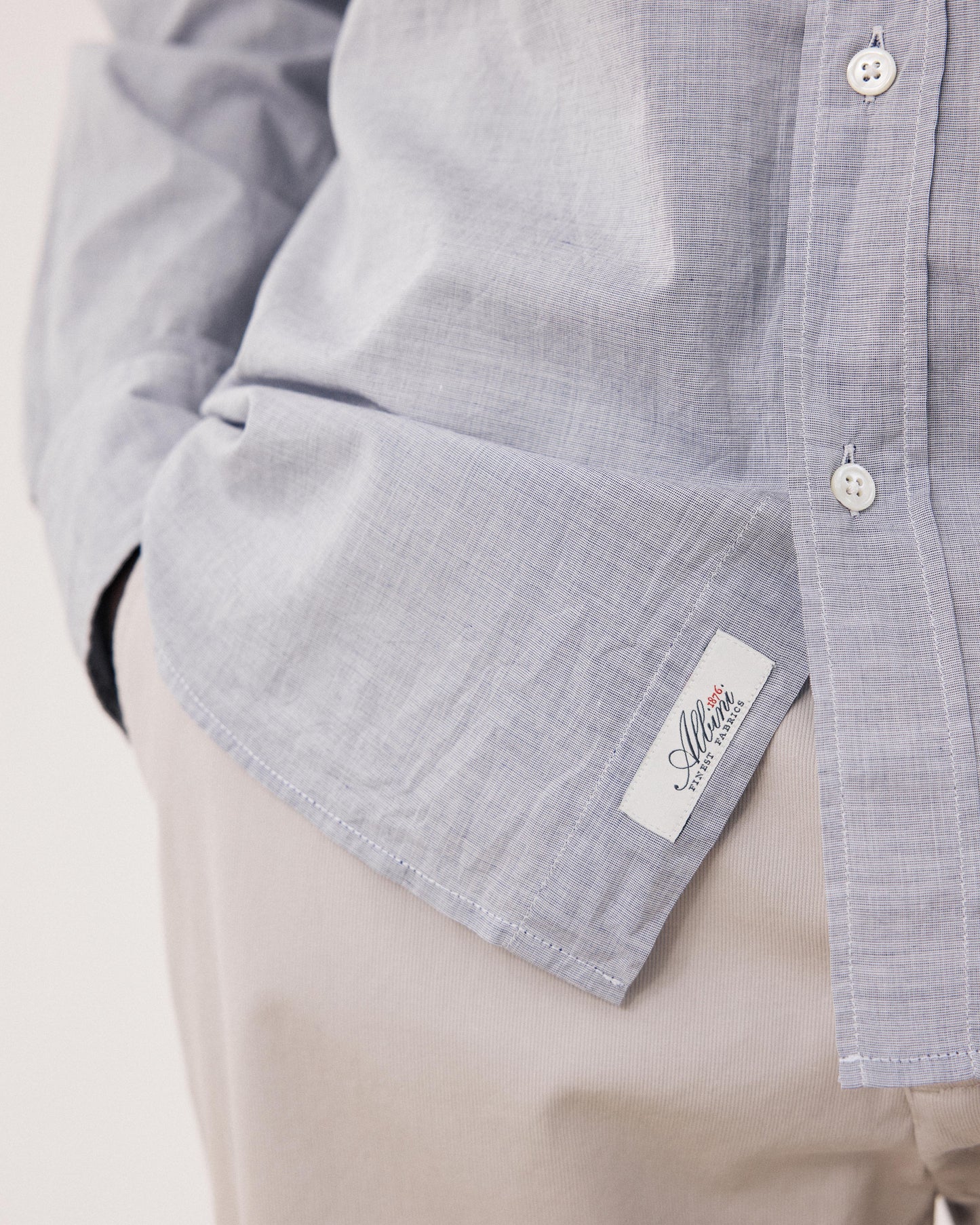 Chemise Homme en Fil-à-fil Bleu Marine Paul