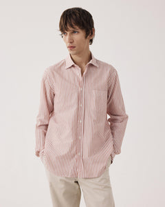Camisa de hombre de Hilo a Hilo a rayas naranjas y blancas Paul BF11016-05