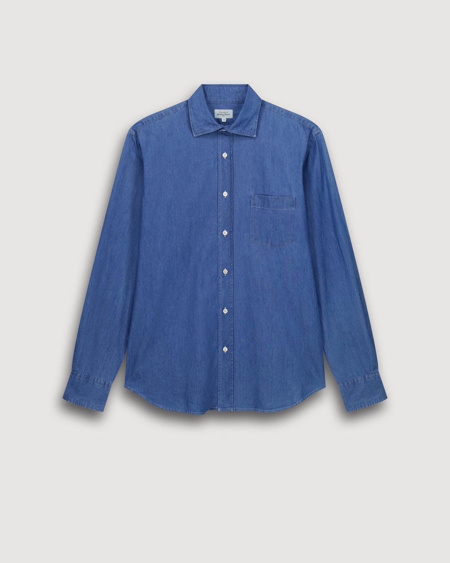 Chemise Homme en Denim Léger Bleu Indigo Paul BF11024-01