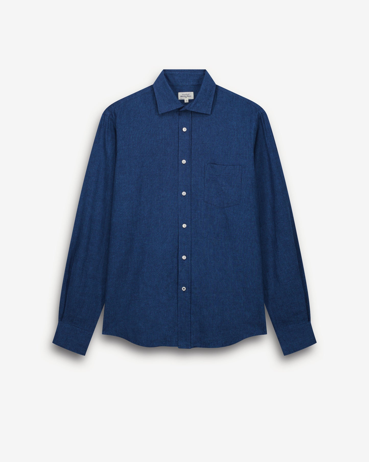 Chemise Homme en Lin & Coton Bleu Indigo Paul BF11025-03
