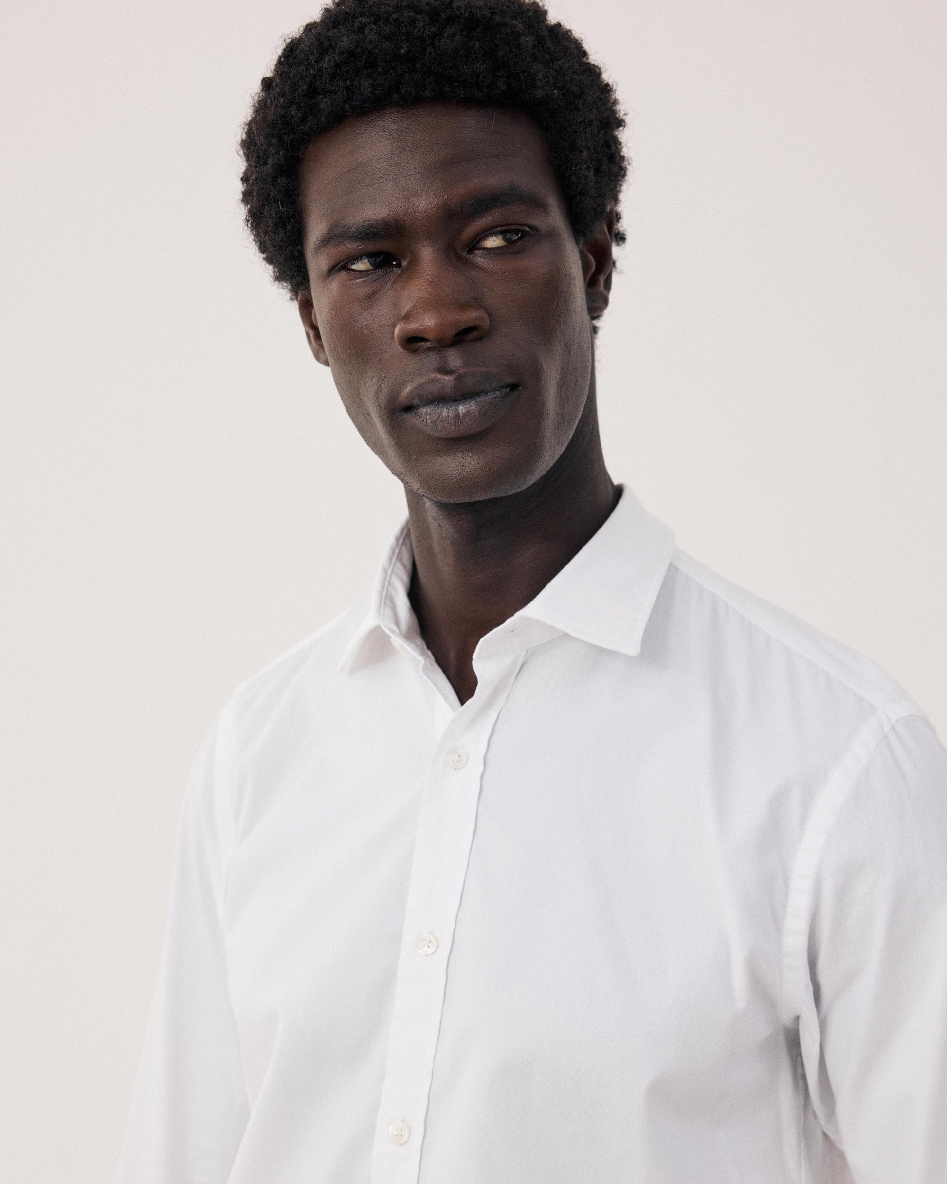 Camisa de hombre de Algodón Oxford blanco Sammy BF12006-01