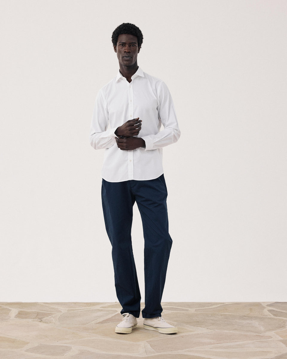 Chemise Homme en Oxford de Coton Blanc Sammy - Image alternative