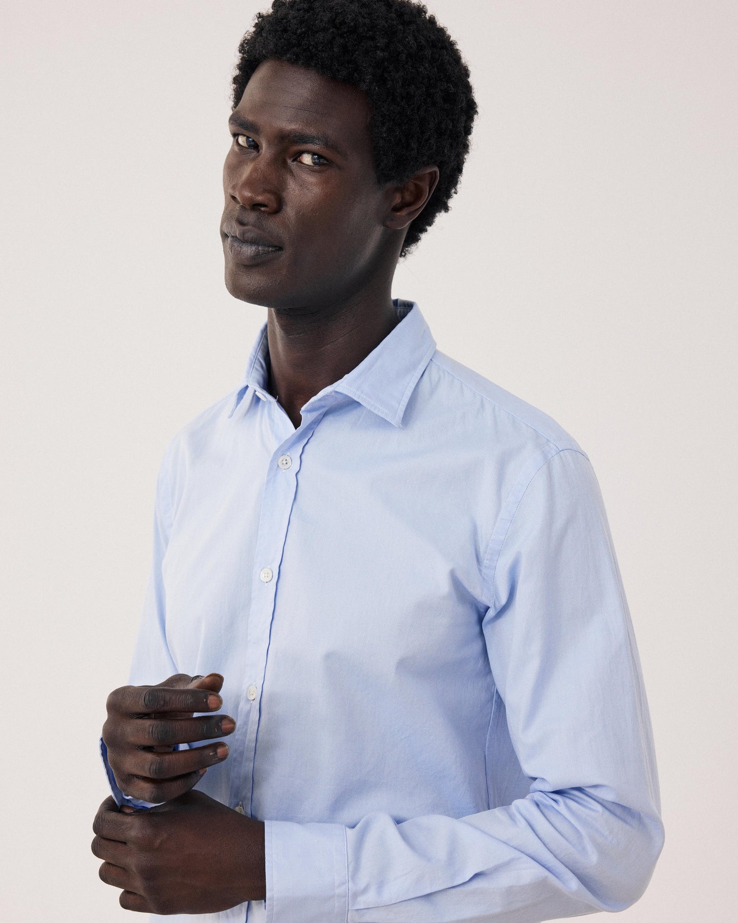 Chemise Homme en Oxford de Coton Bleu Ciel Sammy BF12006-02