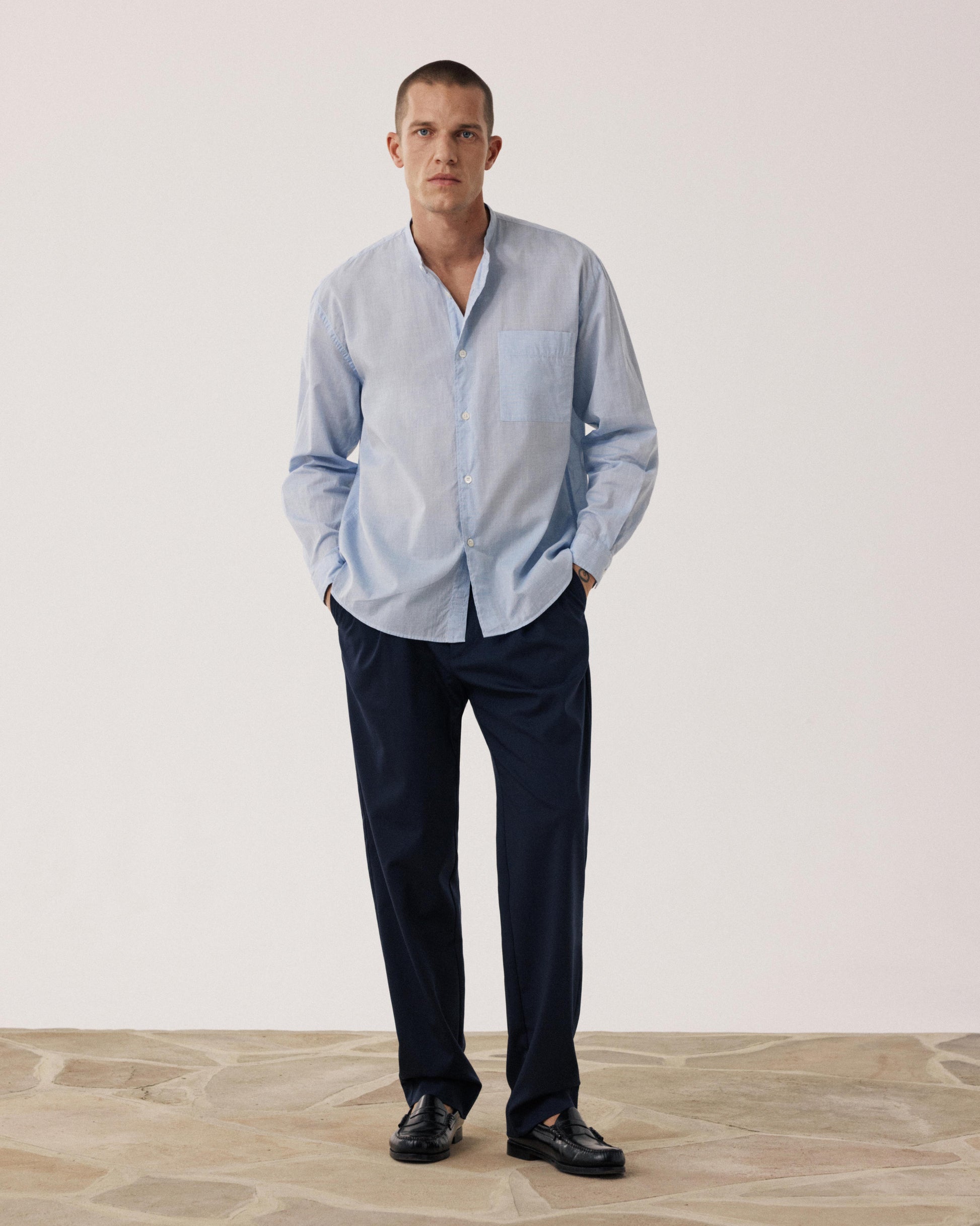 Men's Blue Fisher BF13015-03 End-to-end Shirt
