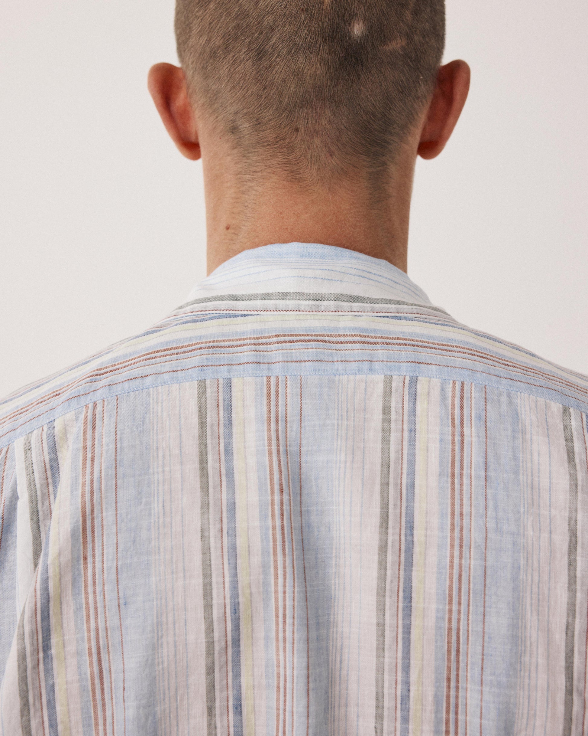 Camisa de hombre de Lino & Algodón azul Palmito BF14020-02