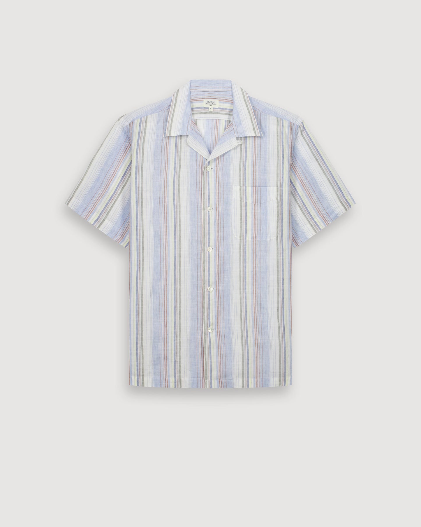 Chemise Homme en Lin & Coton Bleu Palmito BF14020-02