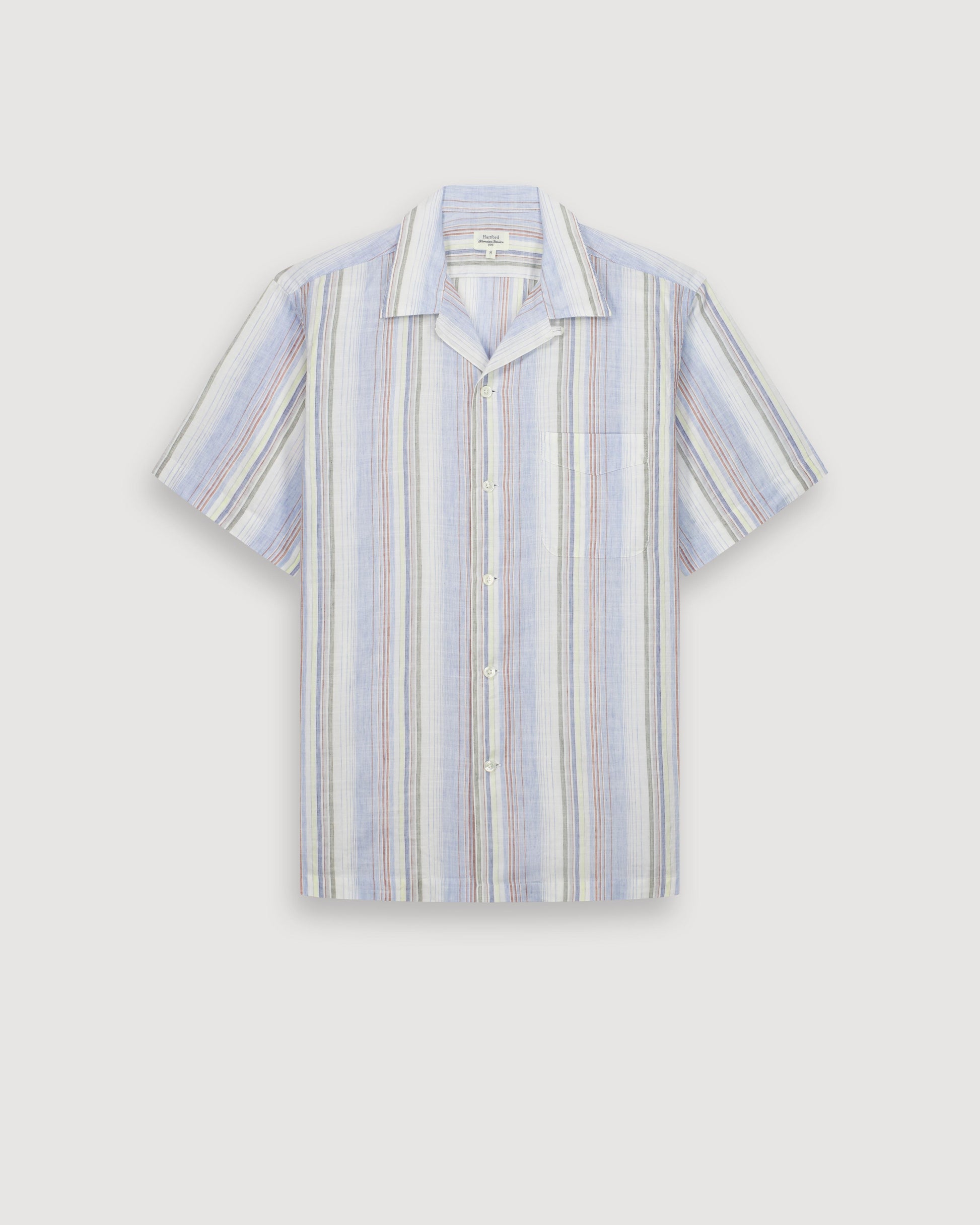 Chemise Homme en Lin & Coton Bleu Palmito BF14020-02
