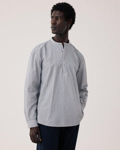 Hemd voor heren in blauw en ecru Dobby Faldo BF15013-01