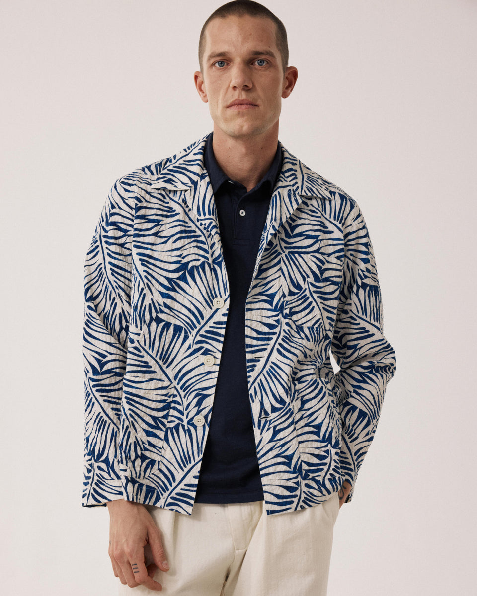 Veste Homme en Coton Imprimé Bleu Perry - Image principale