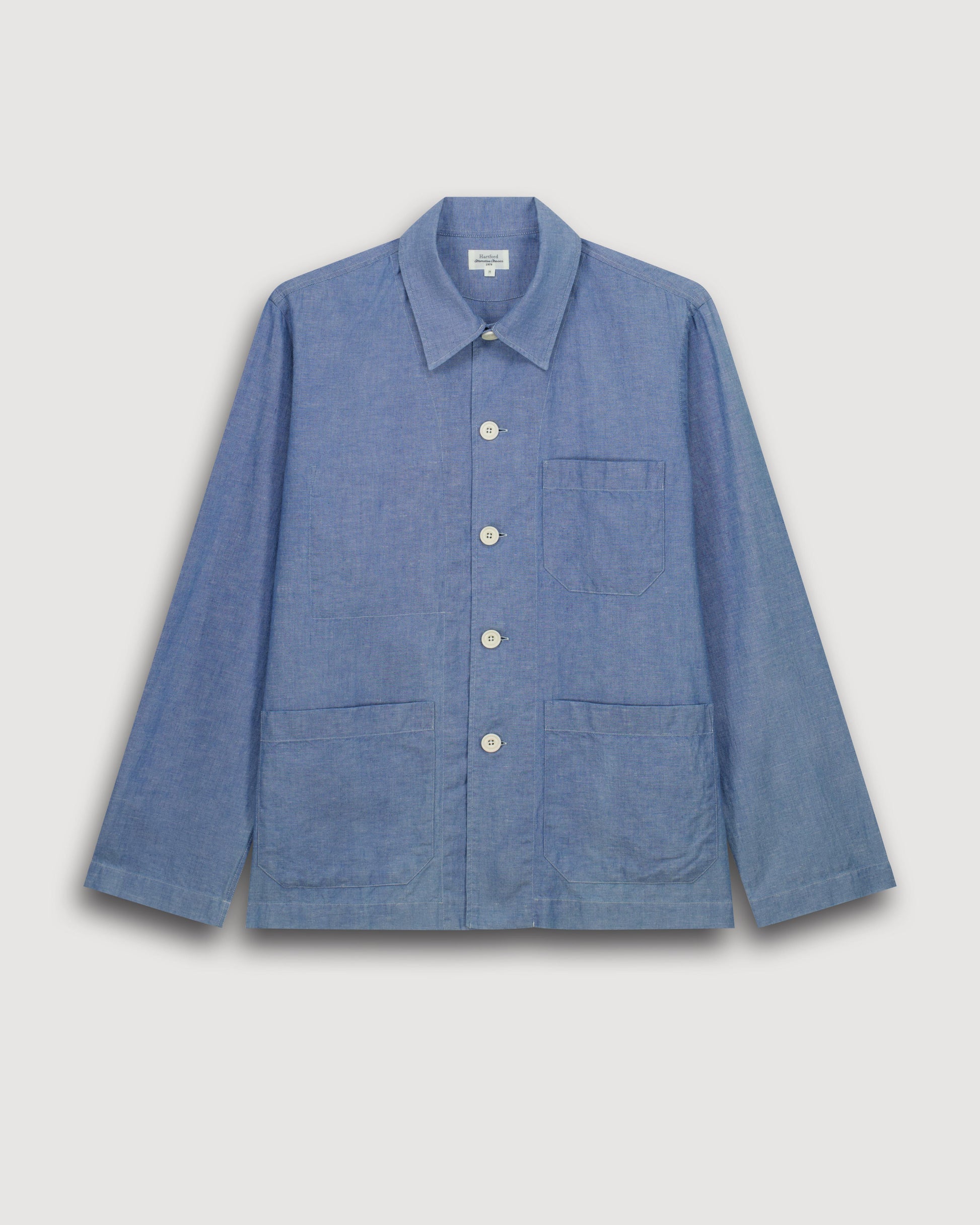 Veste Homme en Chambray de Lin & Coton Chambray Perry BF18116-01
