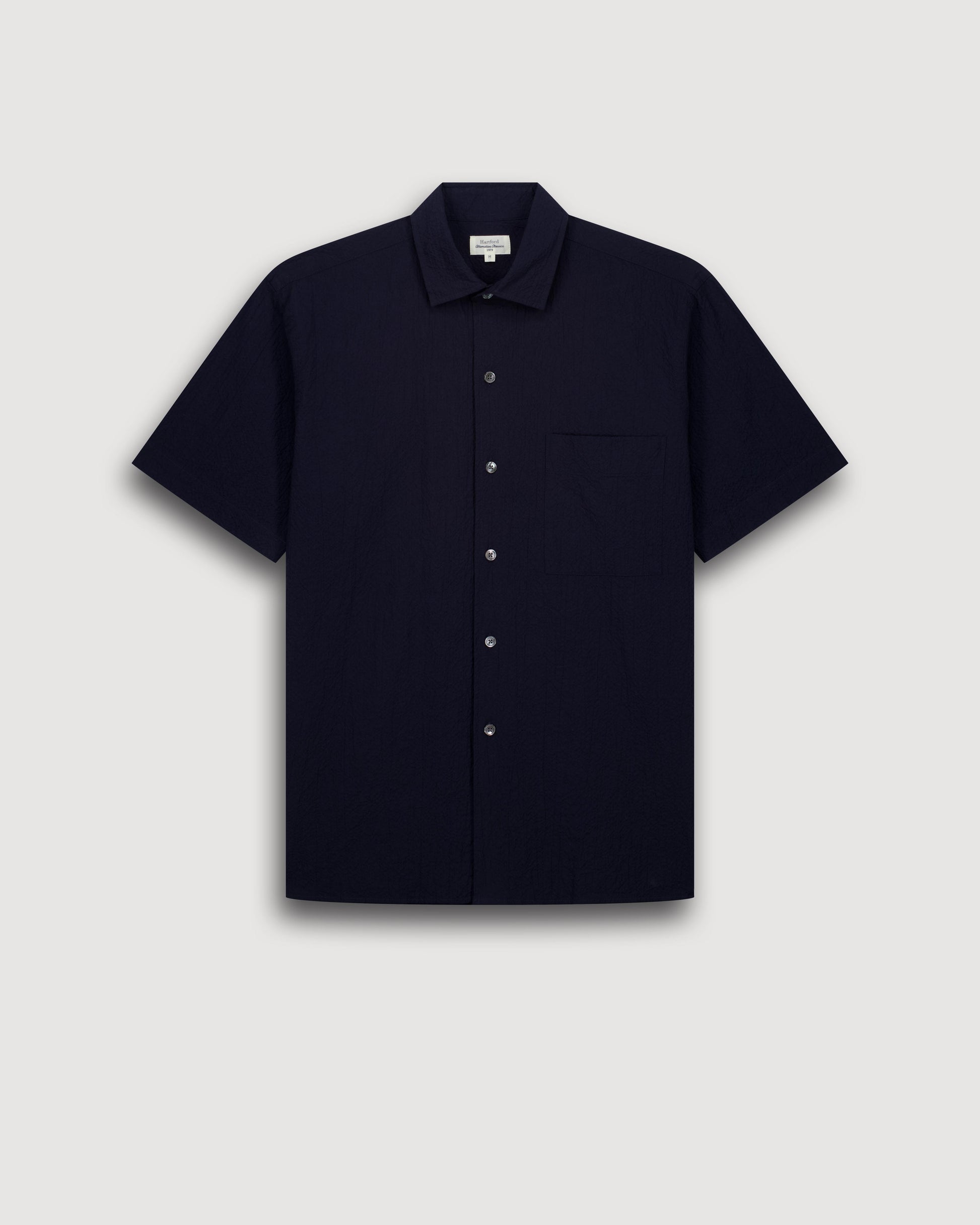Chemise Homme en Seersucker Bleu Marine Pedro BF26010-01