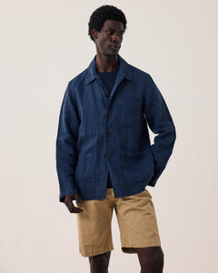 Veste Homme en Lin Bleu Marine Perry BF28100-59