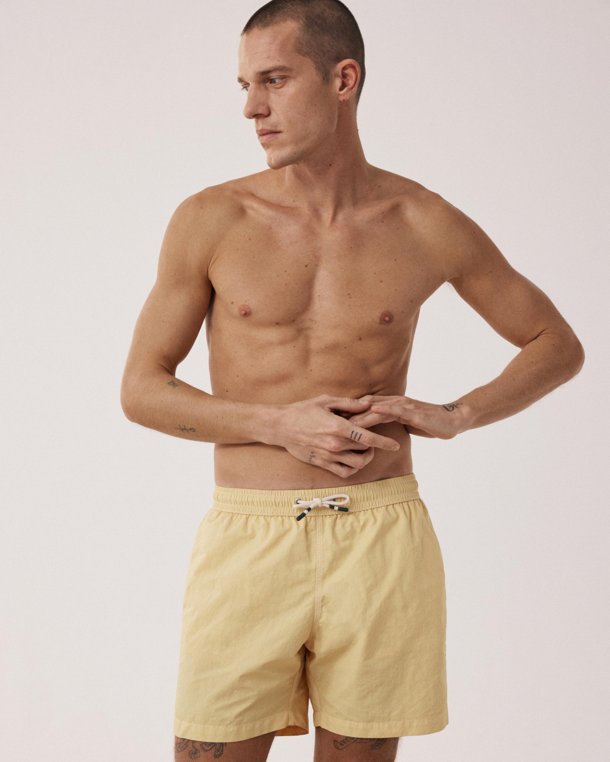 Maillot Homme Uni Jaune Swim BF30200-89
