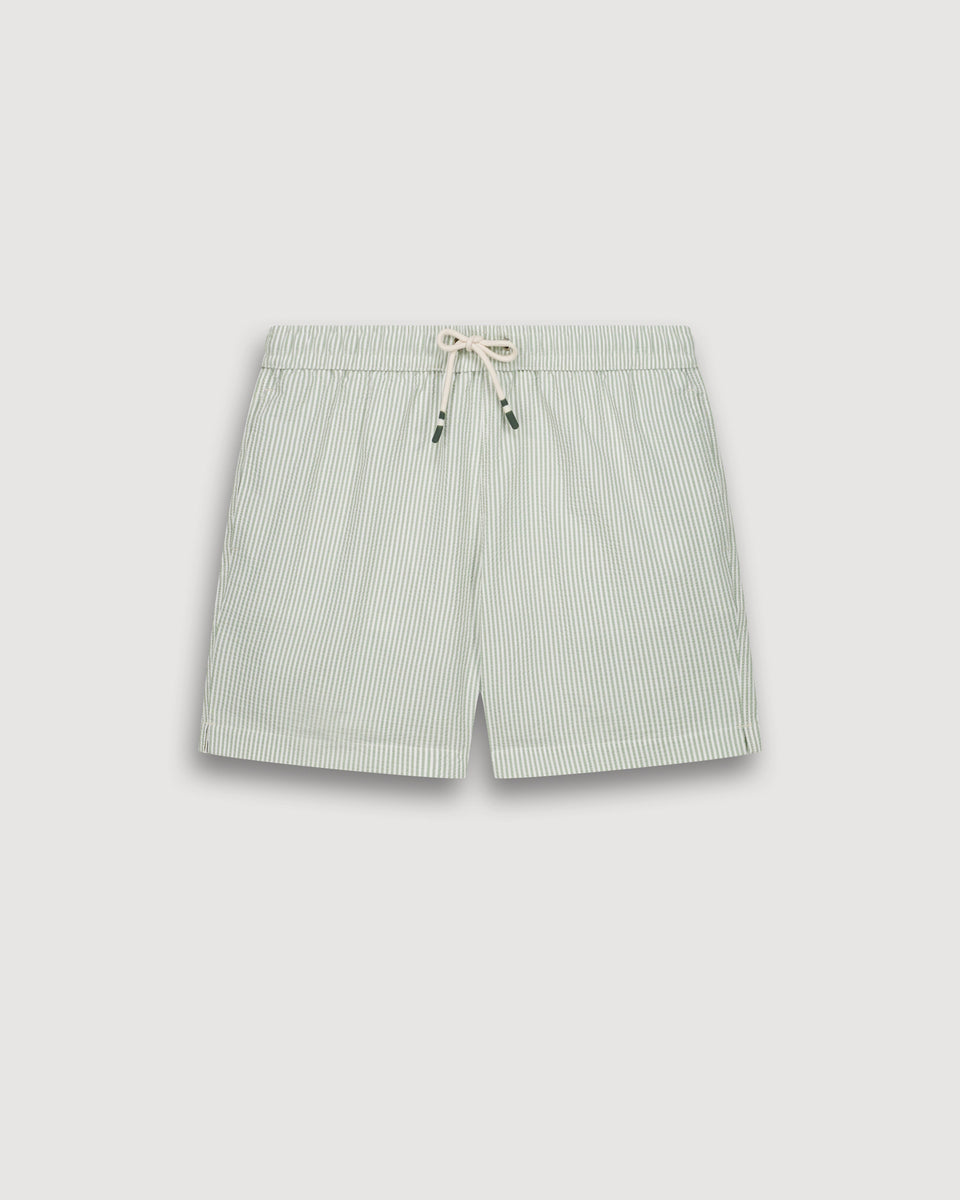 Maillot Homme en Seersucker Vert Clair Swim - Image 3