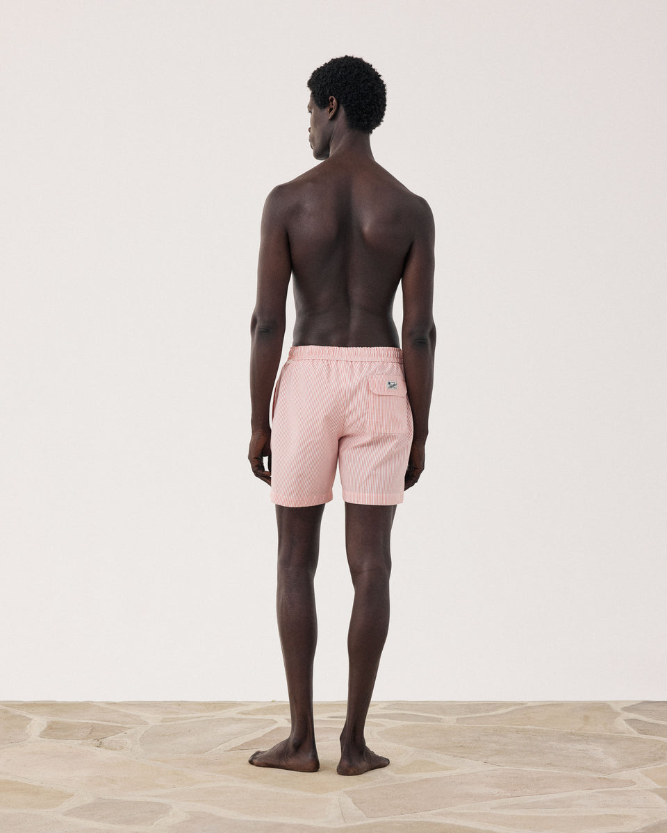 Maillot Homme en Seersucker Corail Swim - Image alternative