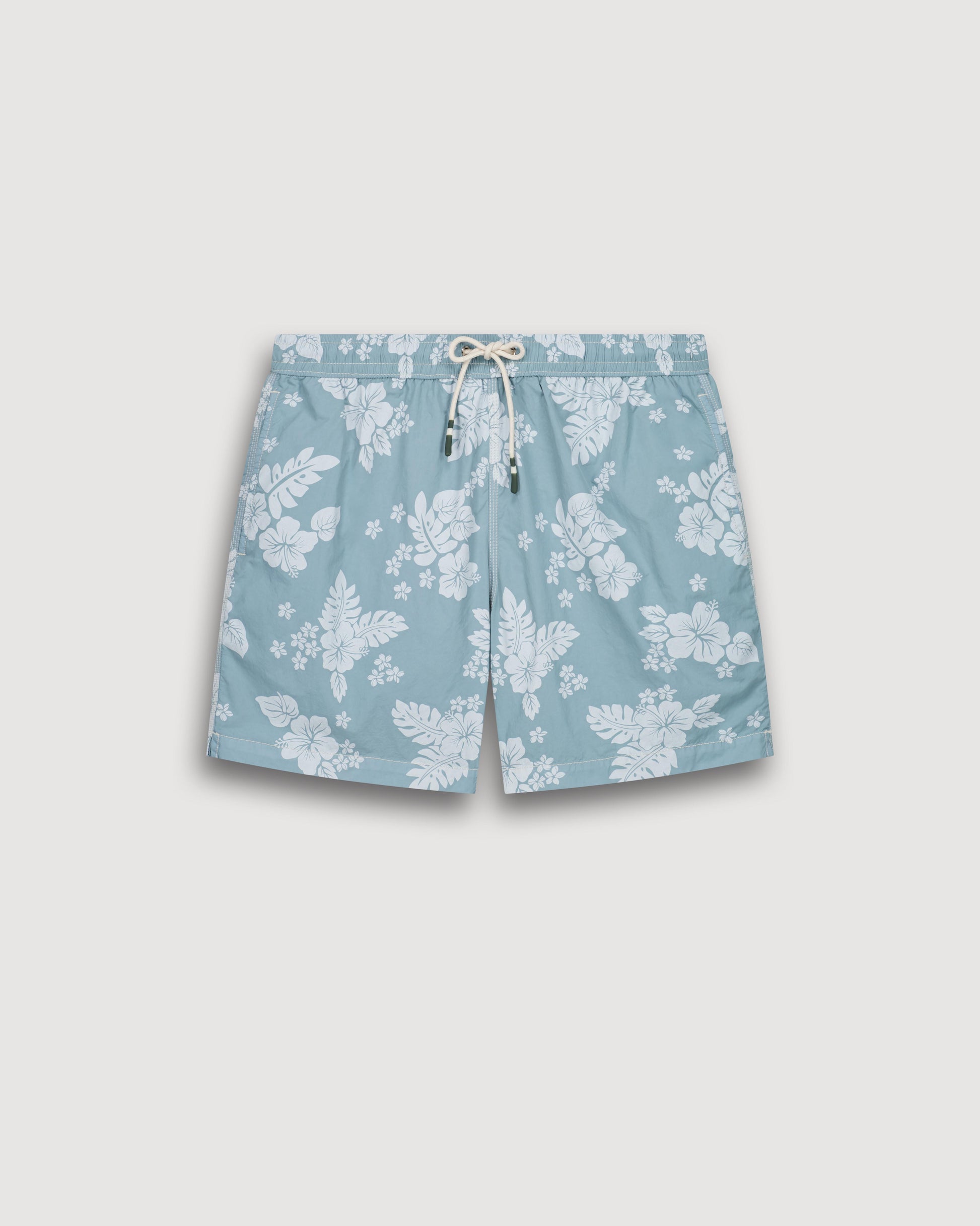 Maillot Homme Imprimé Hibiscus Vert Menthe Swim
