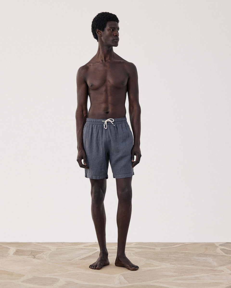 Short Homme en Lin Carbone Long Swim - Image principale