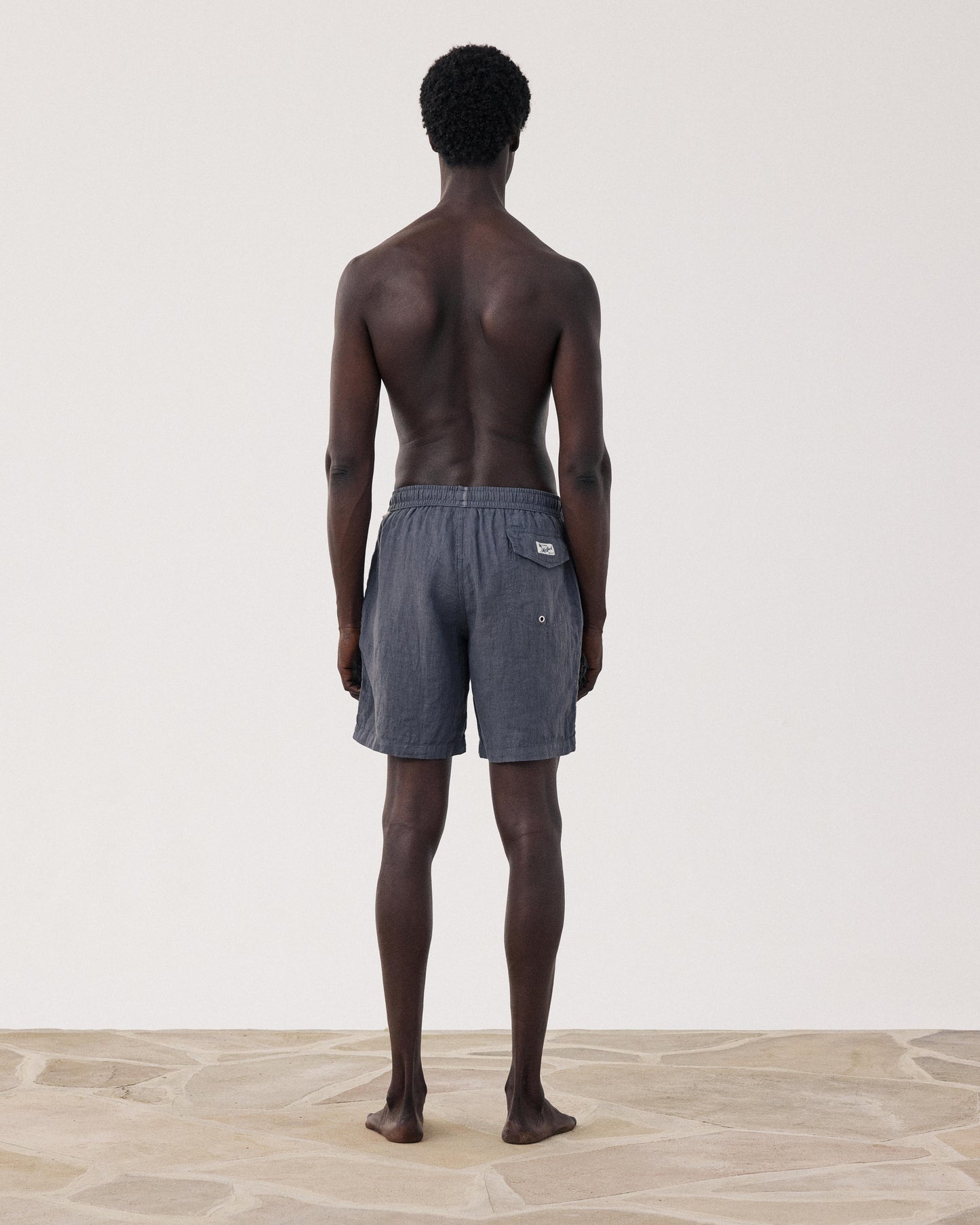 Short Homme en Lin Carbone Long Swim BF40201-90