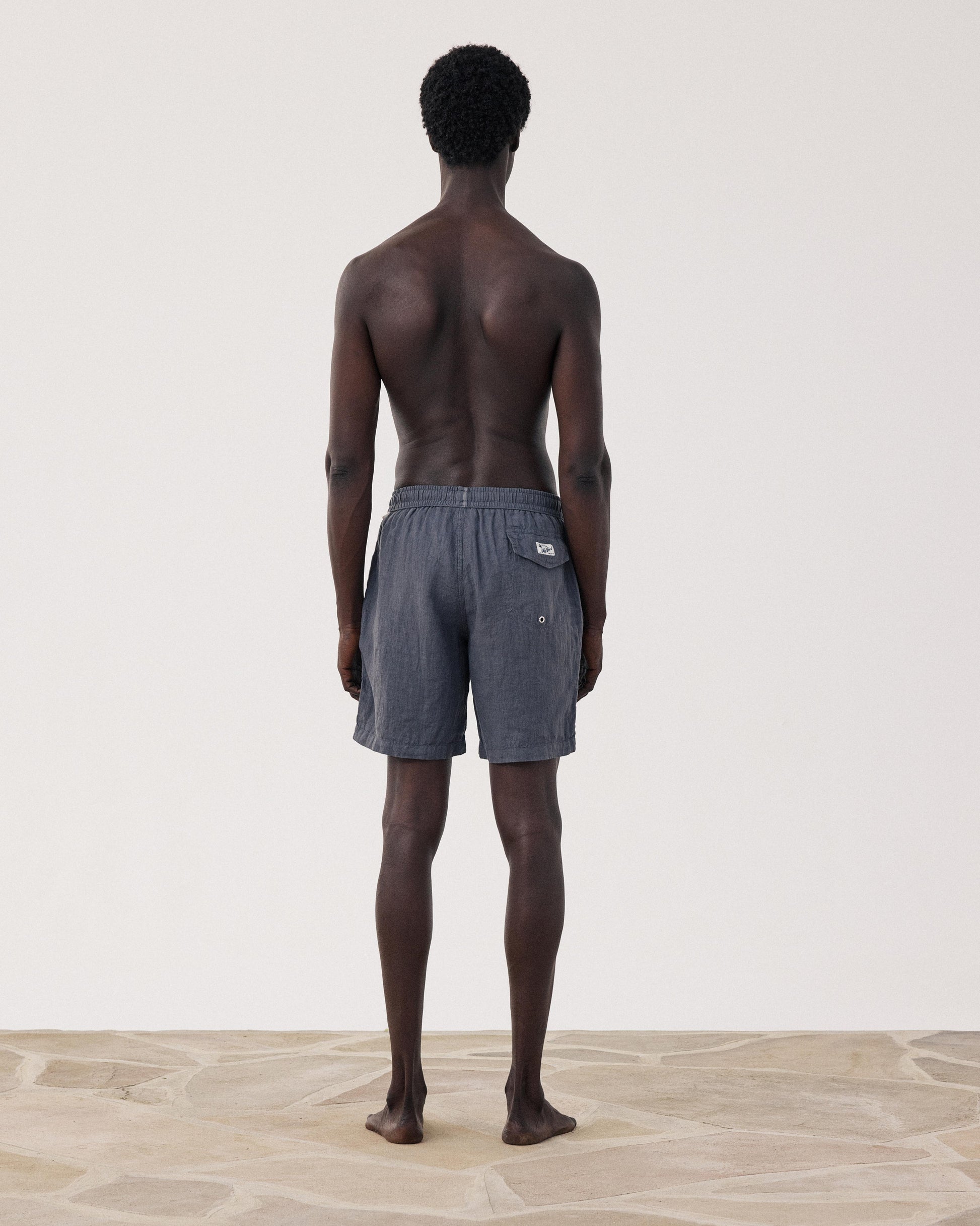 Short Homme en Lin Carbone Long Swim BF40201-90