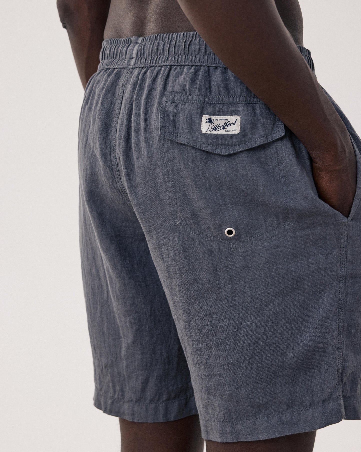 Short Homme en Lin Carbone Long Swim BF40201-90