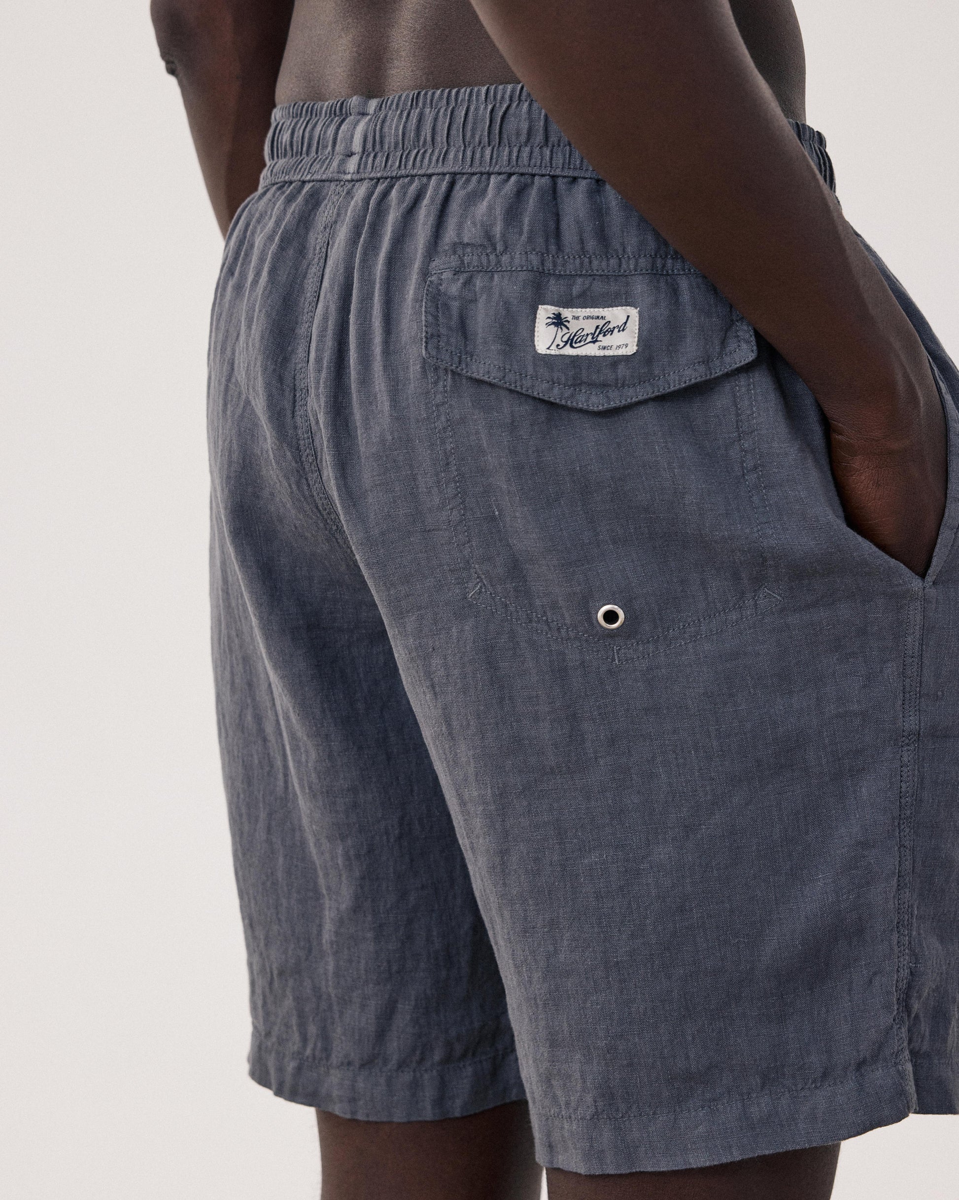 Short Homme en Lin Carbone Long Swim BF40201-90