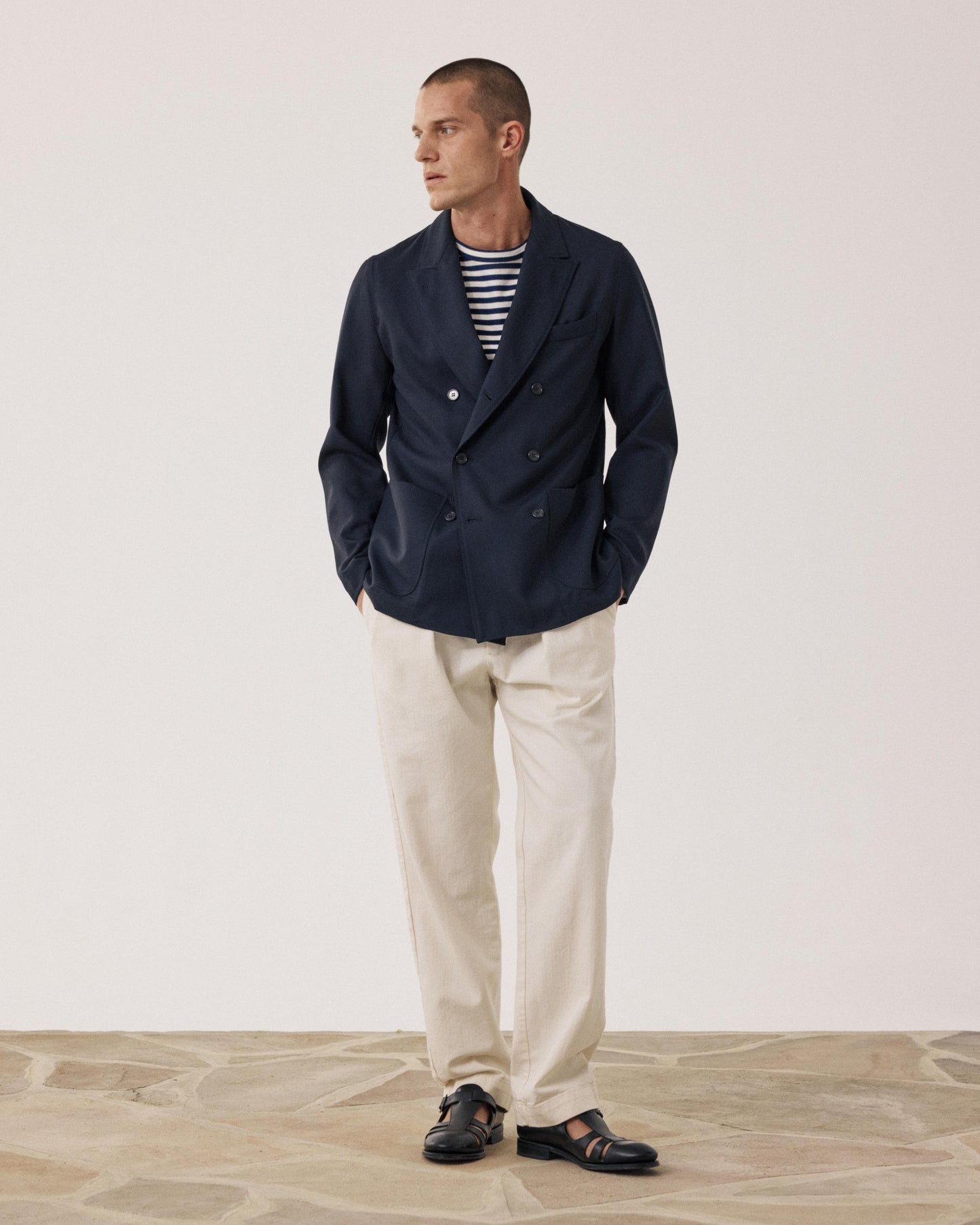 Veste Homme en Laine Bleu Marine Jarod BF43121-01