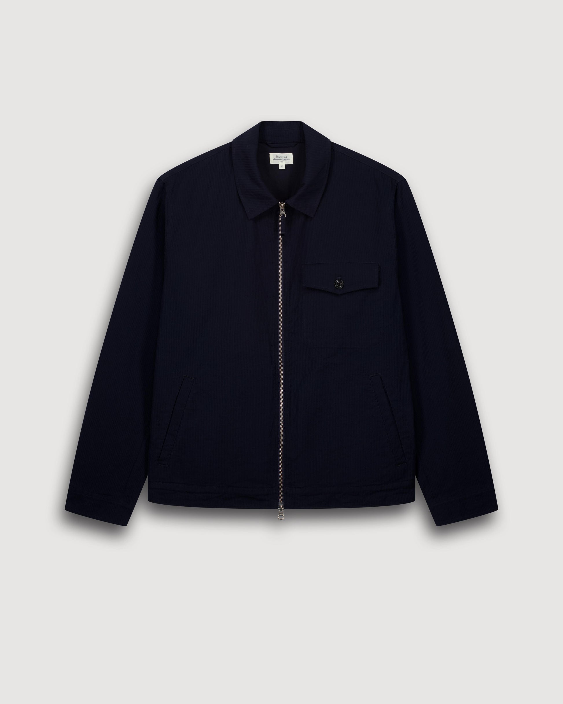 Blouson Homme en Seersucker Bleu Marine Danny BF45113-01