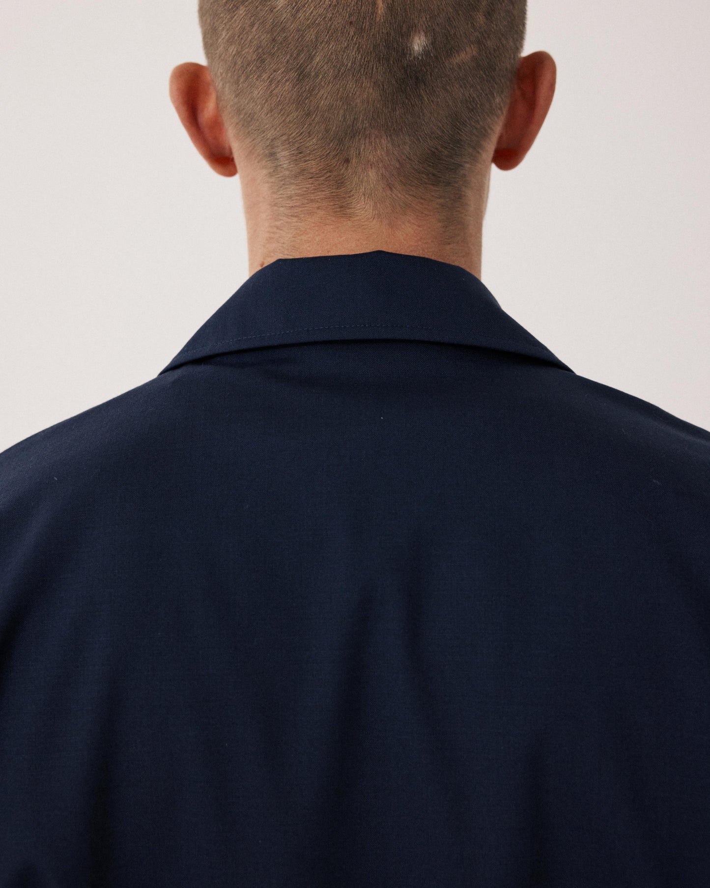 Blouson Homme en Laine & Coton Bleu Marine Dickson BF46120-01