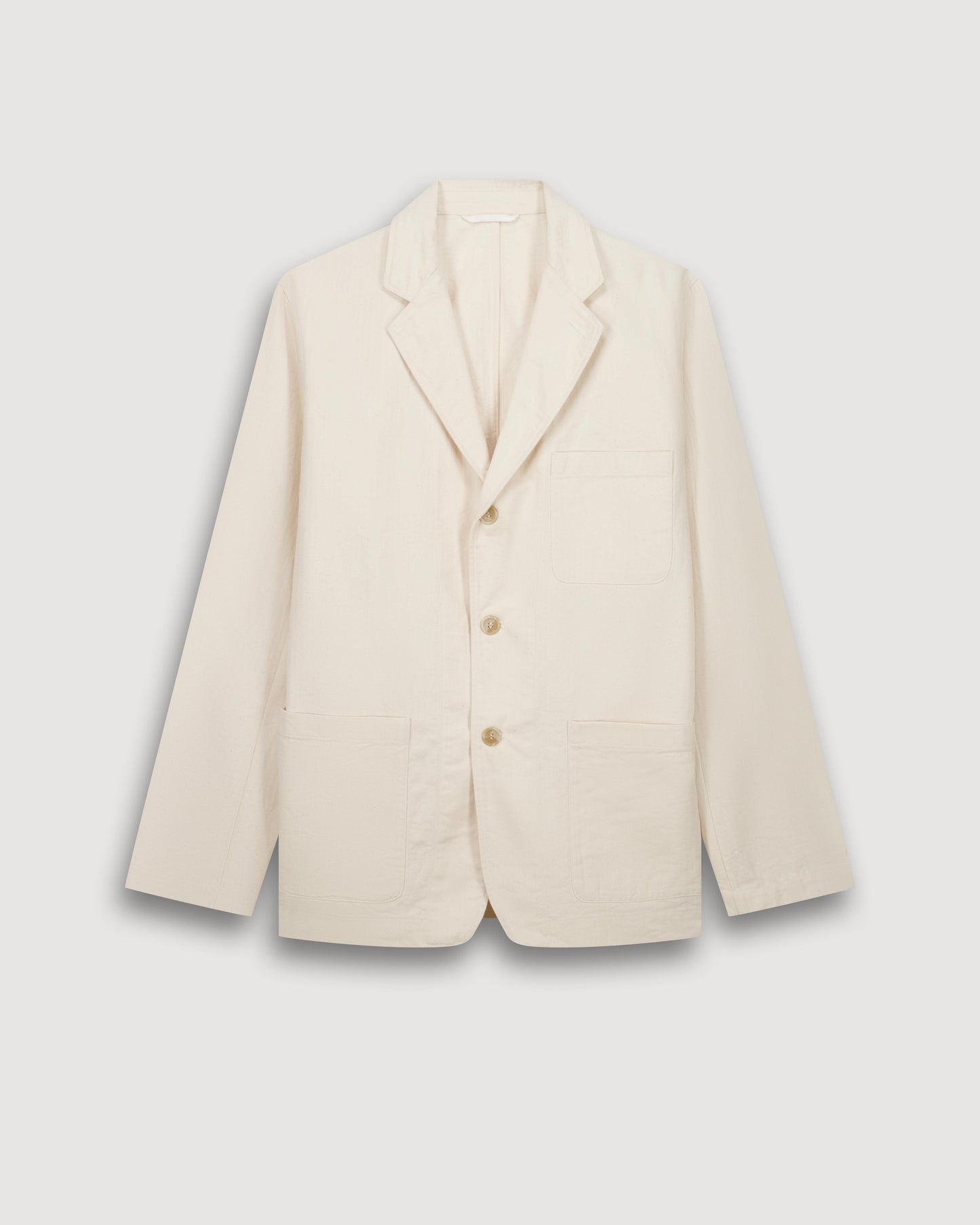 Men's Ecru Herringbone Cotton Jacket Jules BF49110-01