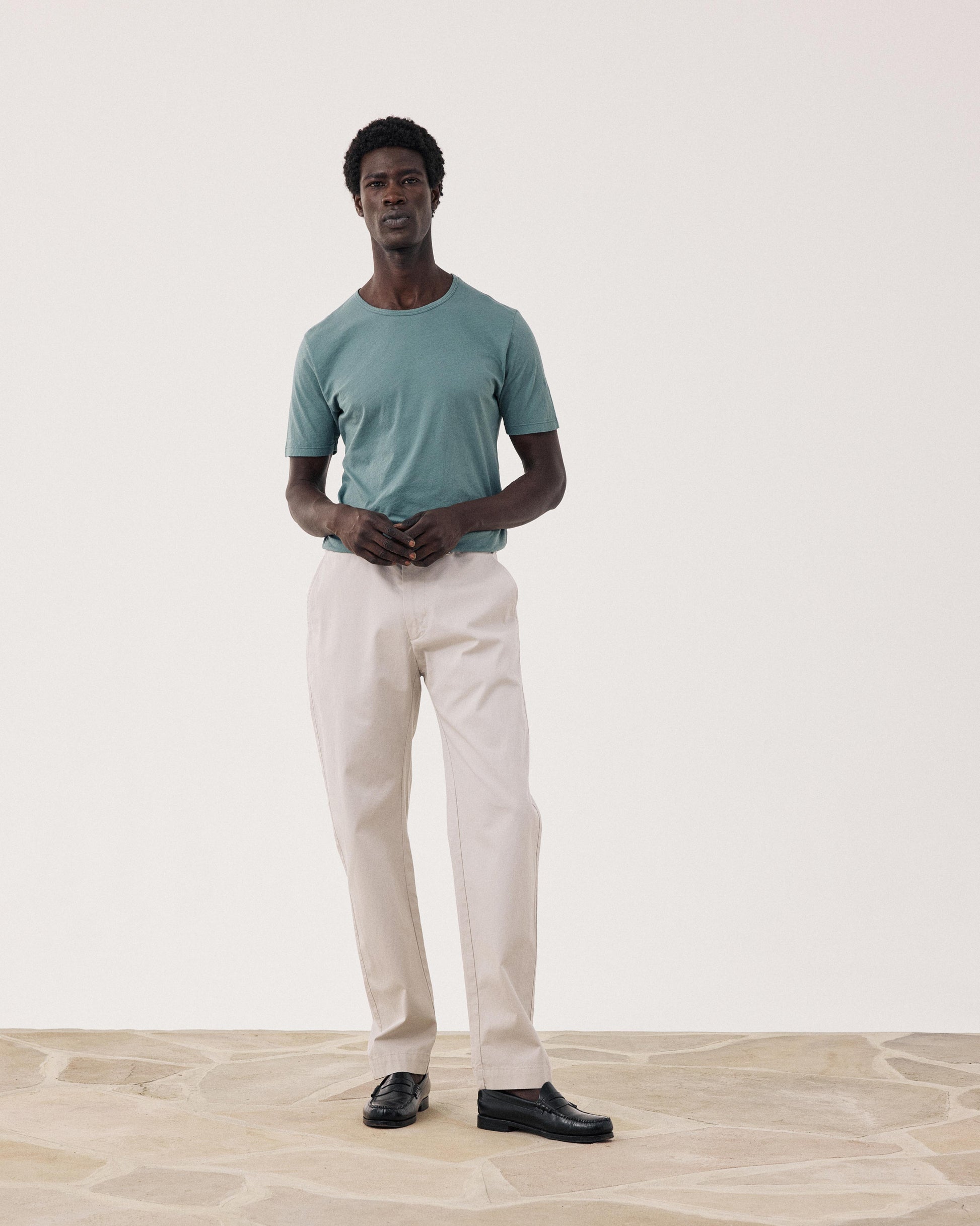 Men's Beige Cotton Pique Pants Taylor BF51104-118
