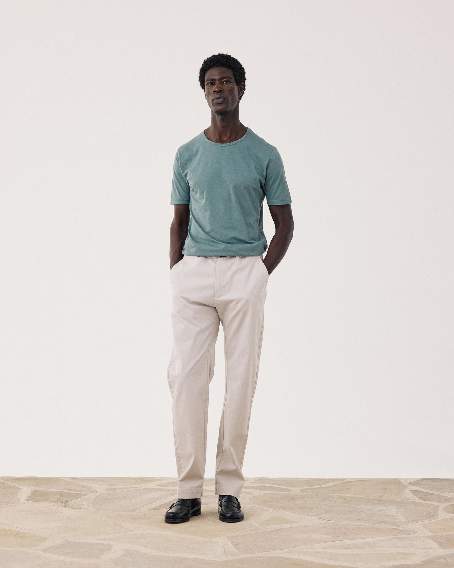 Men's Beige Cotton Pique Pants Taylor BF51104-118