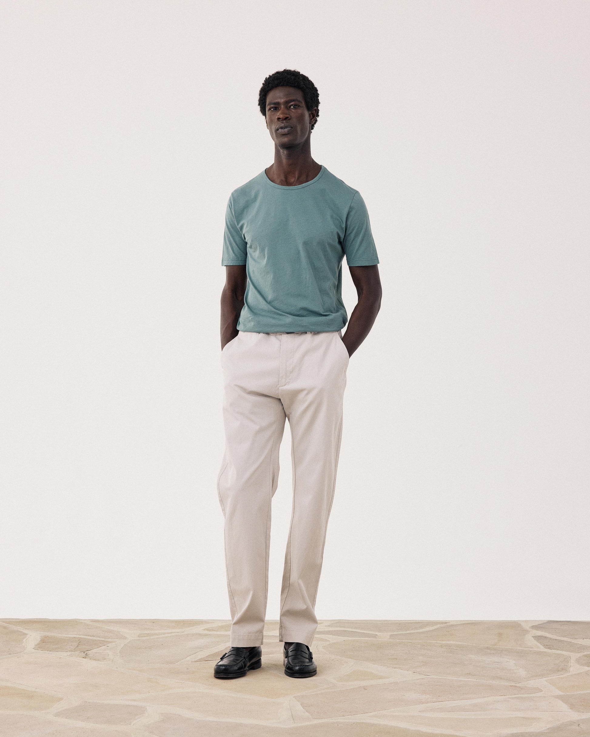 Men's Beige Cotton Pique Pants Taylor BF51104-118