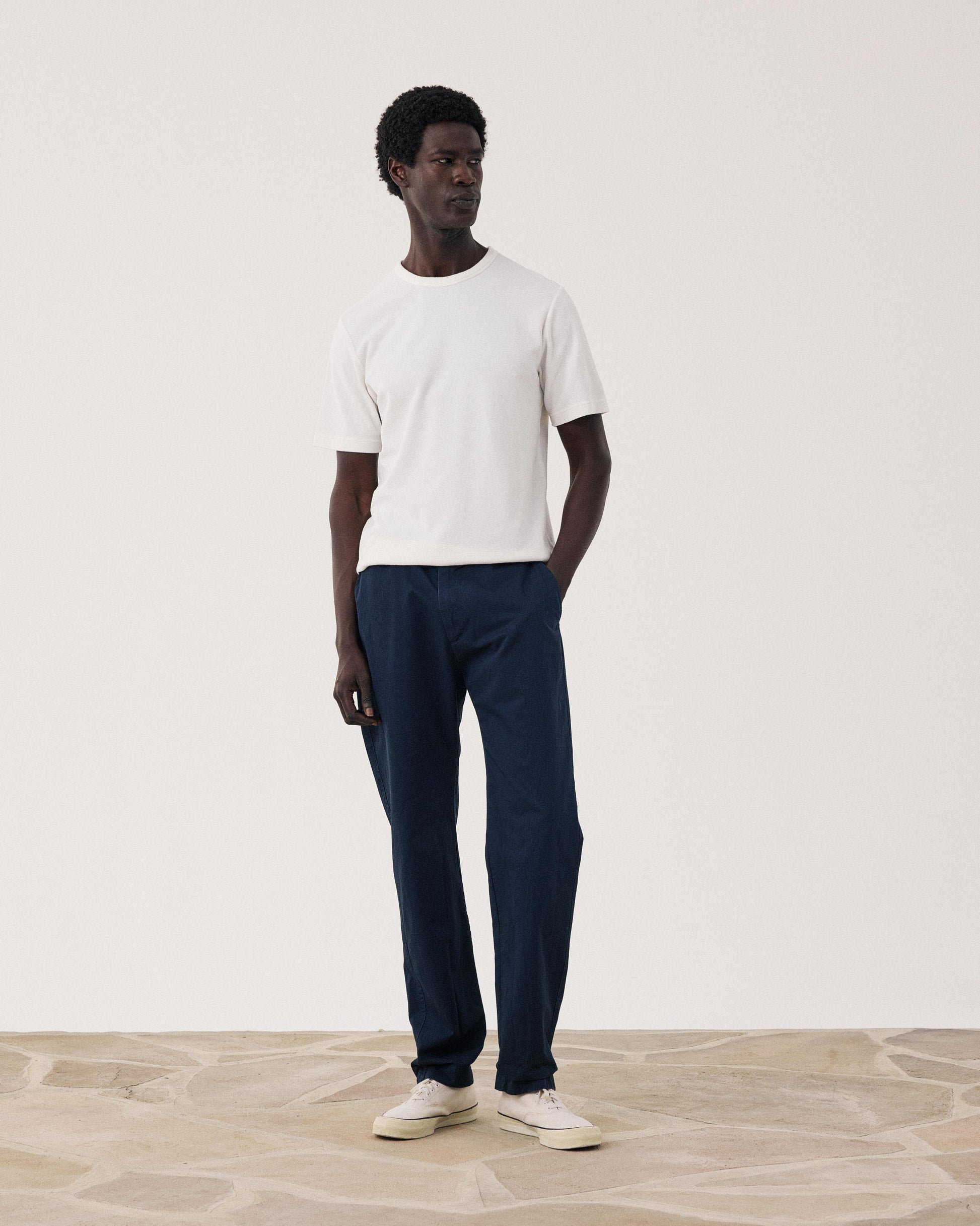 Pantalones de hombre de tela Chino azul marino Taylor BF51105-114
