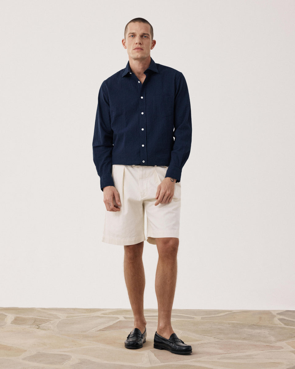 Short Homme en Coton Ecru Trunk - Image principale