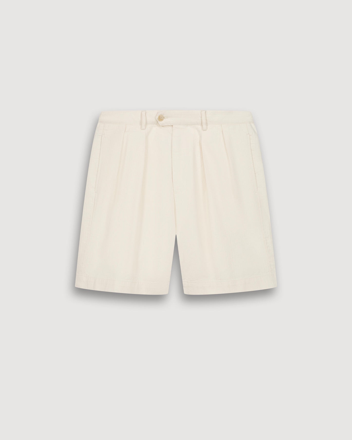 Short Homme en Coton à Chevrons Ecru Trunk BF52110-01