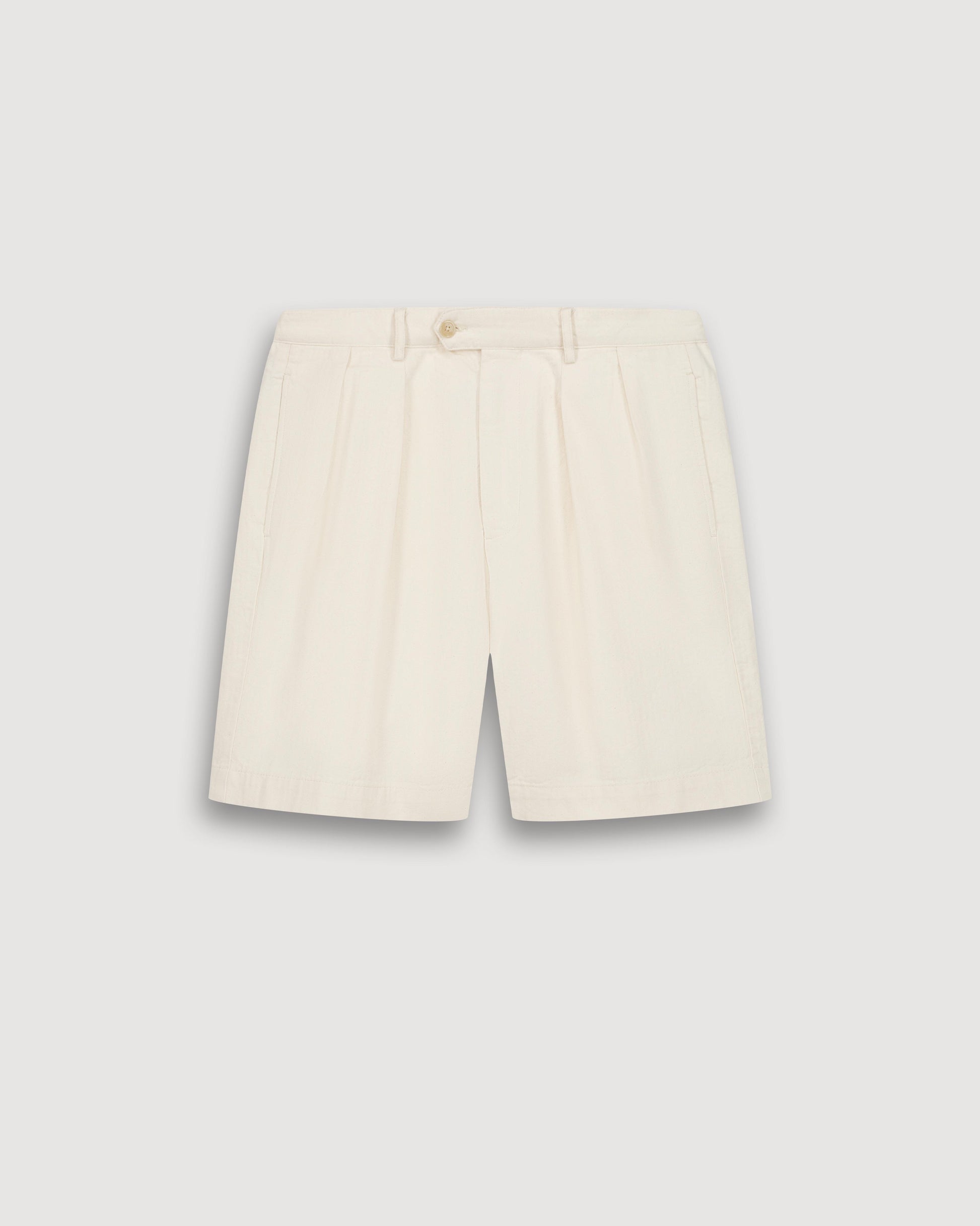 Short Homme en Coton à Chevrons Ecru Trunk BF52110-01