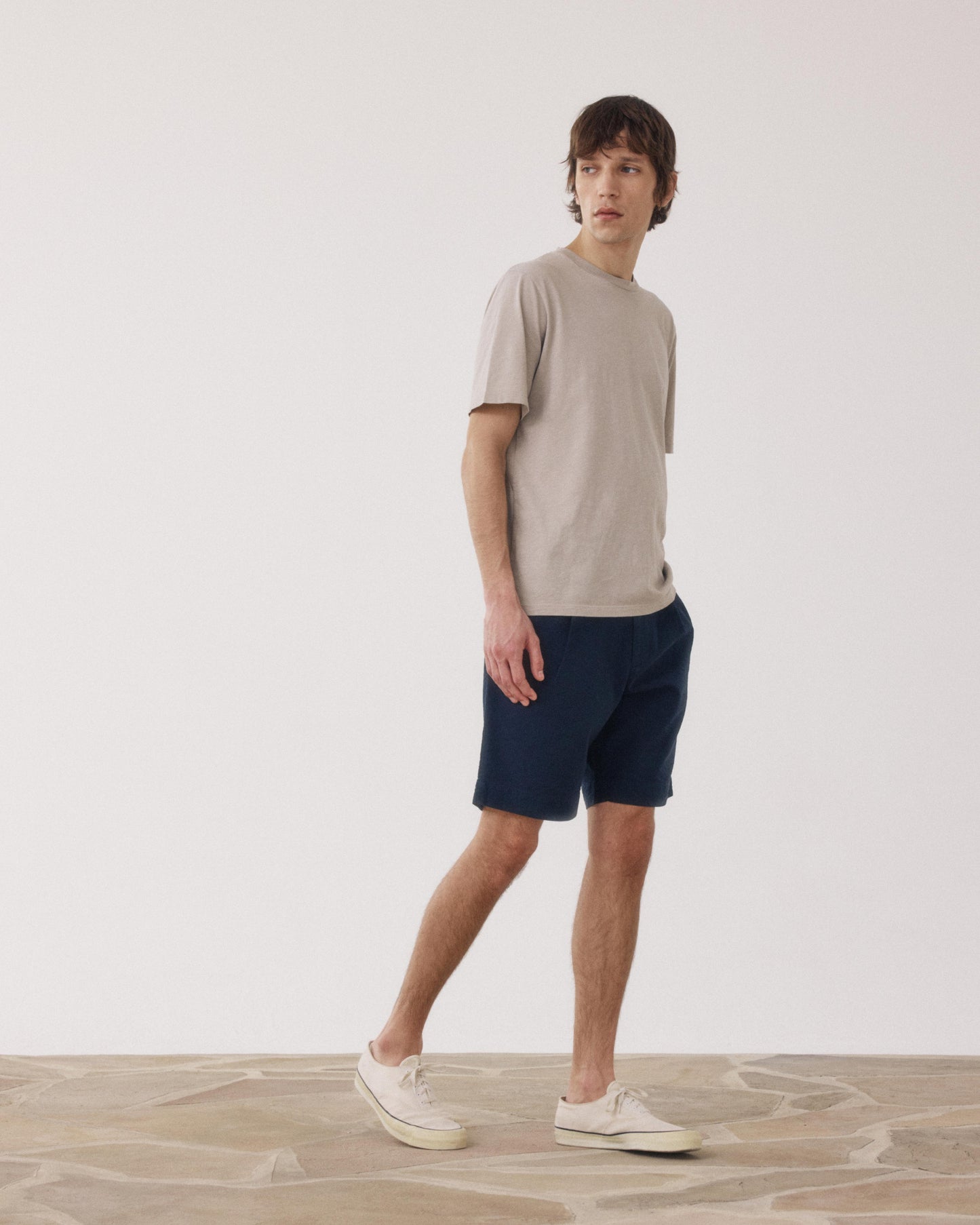 Short Homme en Seersucker 'Canete' Marine Task