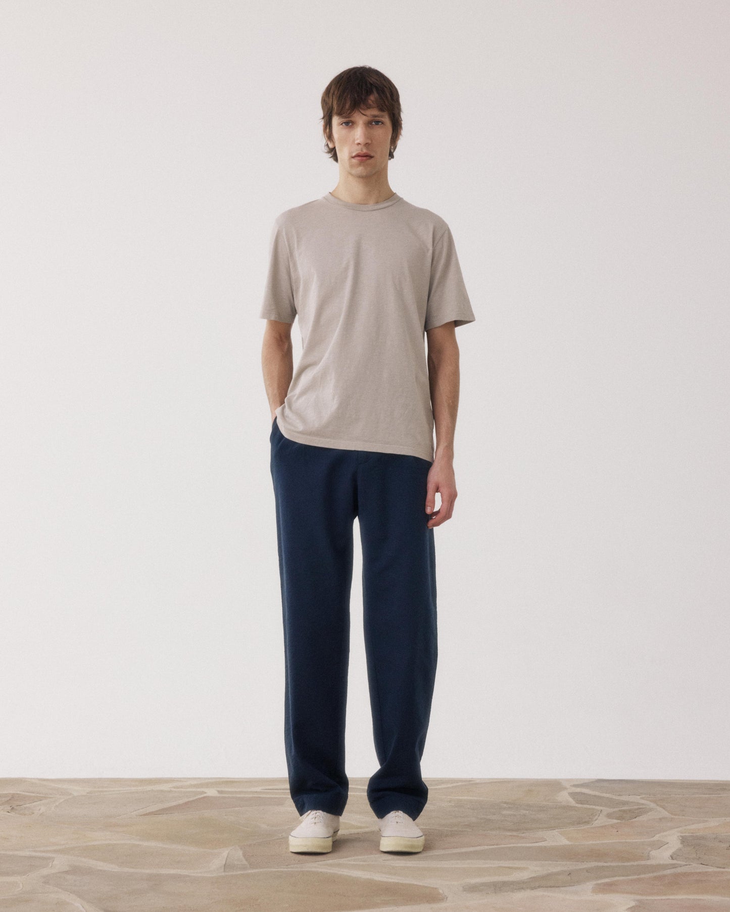 Pantalon Homme en Seersucker 'Canete' Marine Task