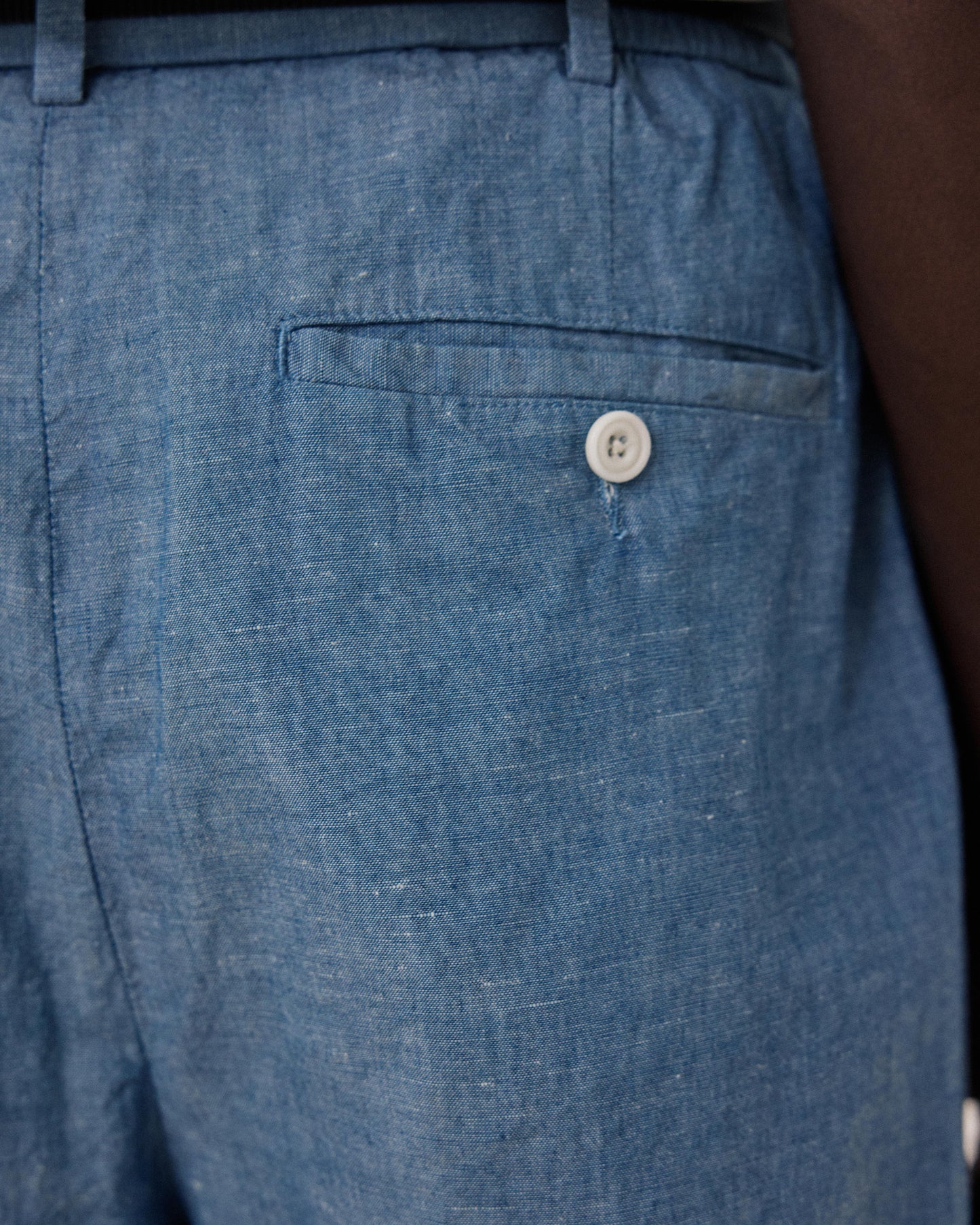 Pantalones Hombre en Lino & Algodón Chambray Chambray Task