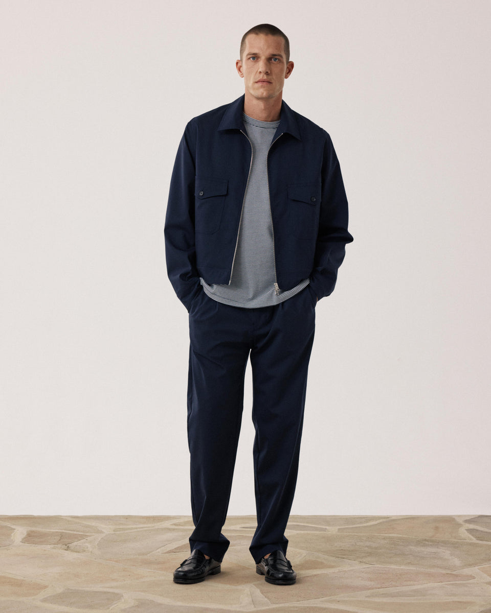 Pantalon Homme en Laine & Coton Marine Task - Image principale