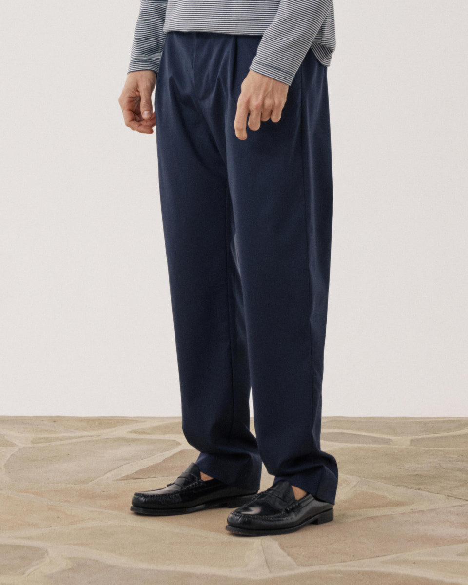 Pantalon Homme en Laine & Coton Marine Task - Image alternative