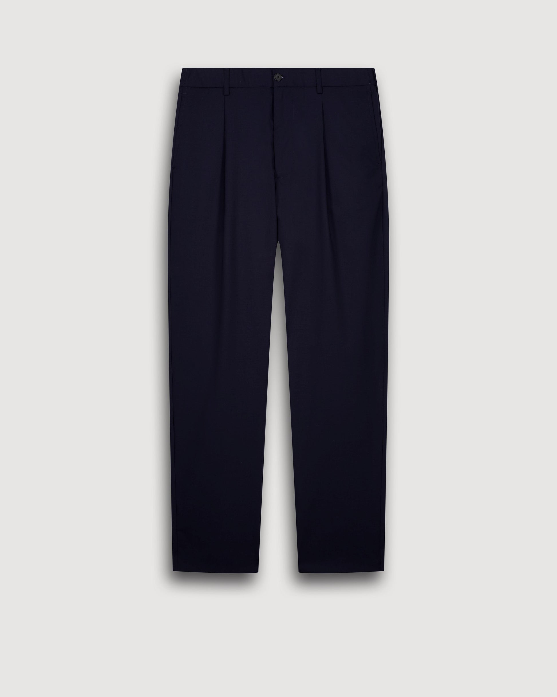 Pantalon Homme en Laine & Coton Bleu Marine Task BF55120-01
