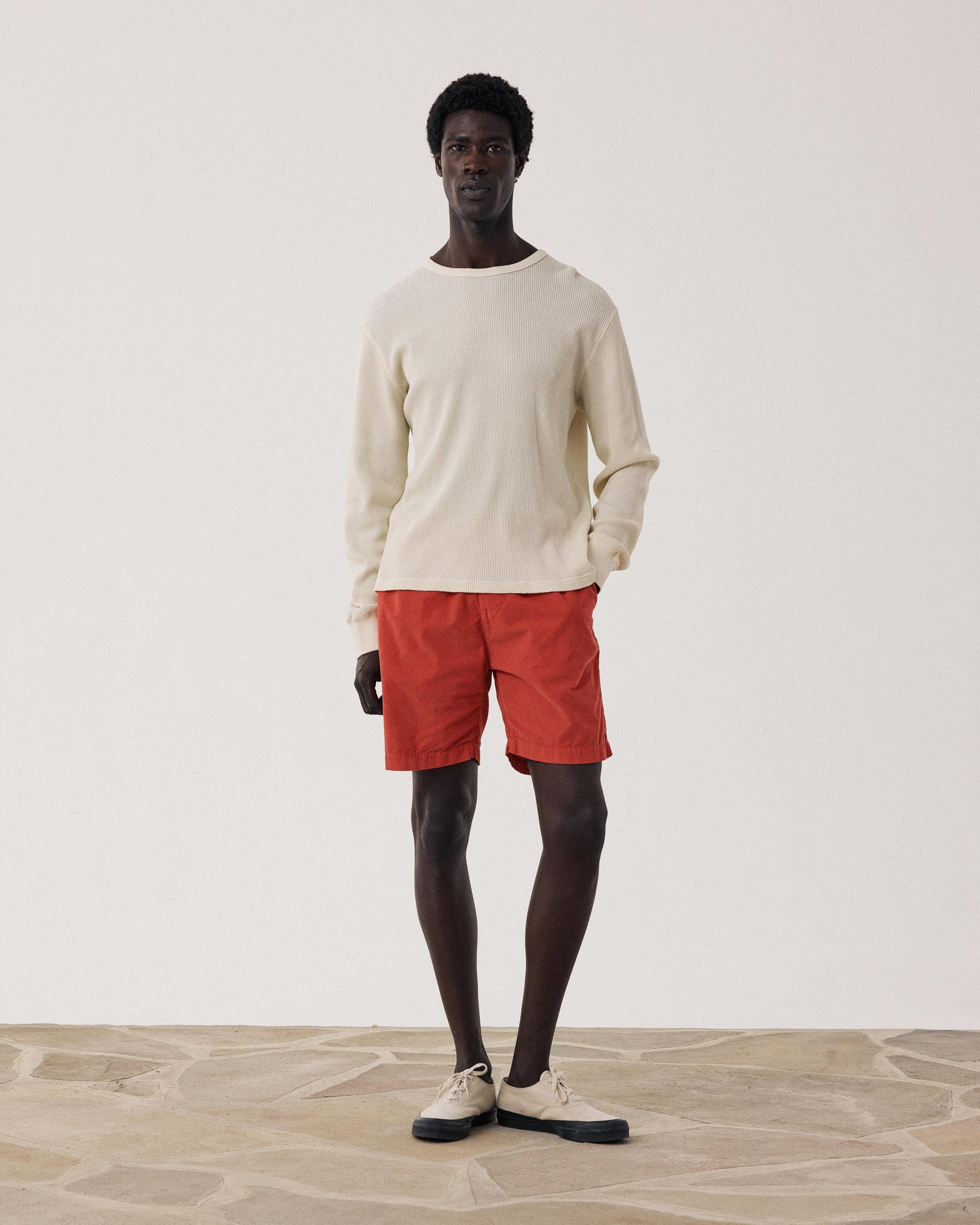 Men's Red Corduroy Shorts Jog BF57109-83